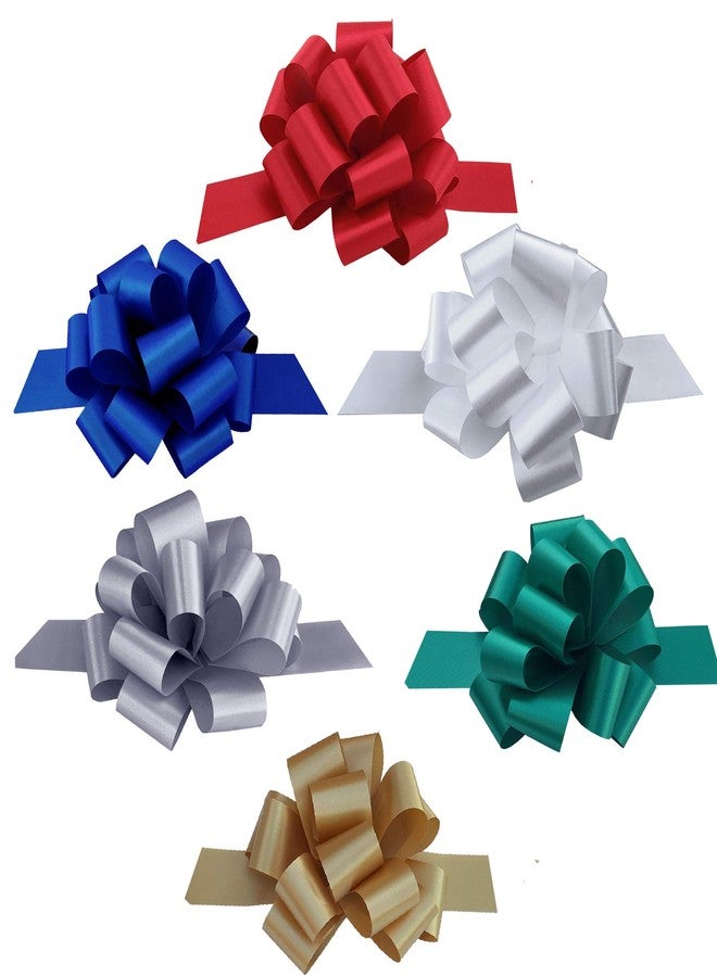GiftWrap Etc. Christmas Gift Pull Bows Variety Pack - 5" Wide, Set of 30, Presents, White, Red, Emerald Green, Royal Blue, Silver, Gold, Wreath, Gift Basket, Birthday, Decoration, Fundraiser, Easter - Image 1